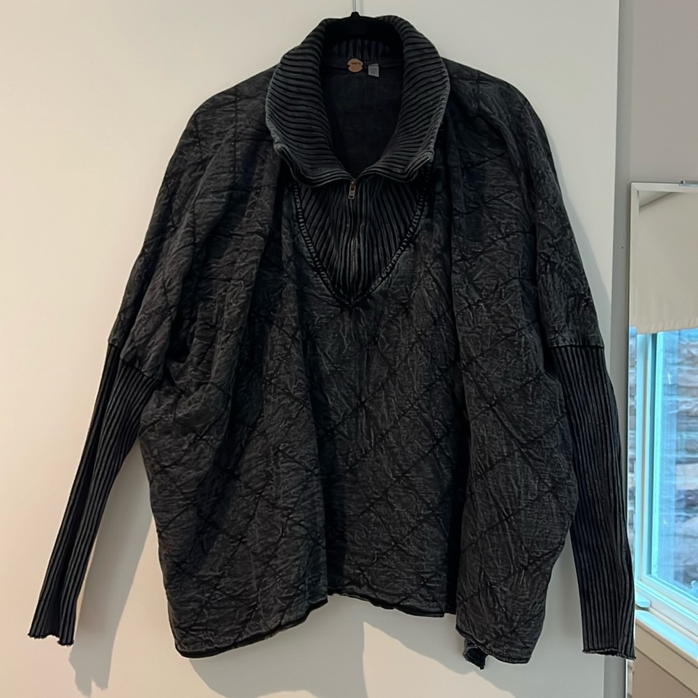 Free People slouchy oversized quarter zip